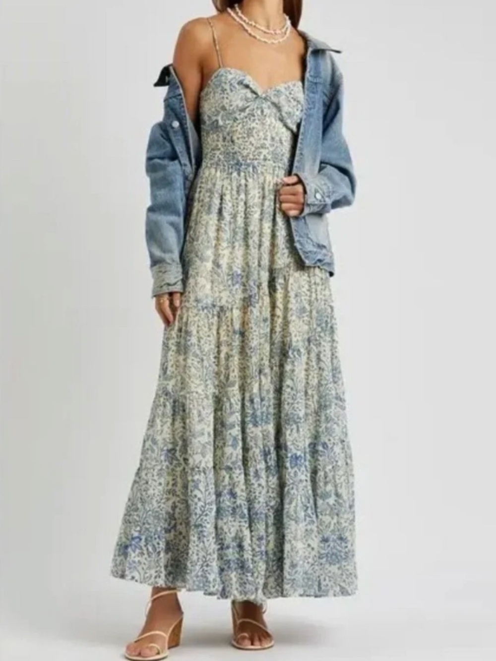 Free People Sundrenched Printed Maxi Dress
